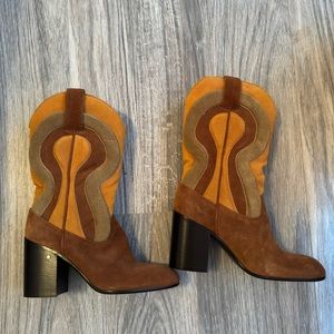 Laurence Dacade Paris - Leather Multicolor Bootie, Never Worn